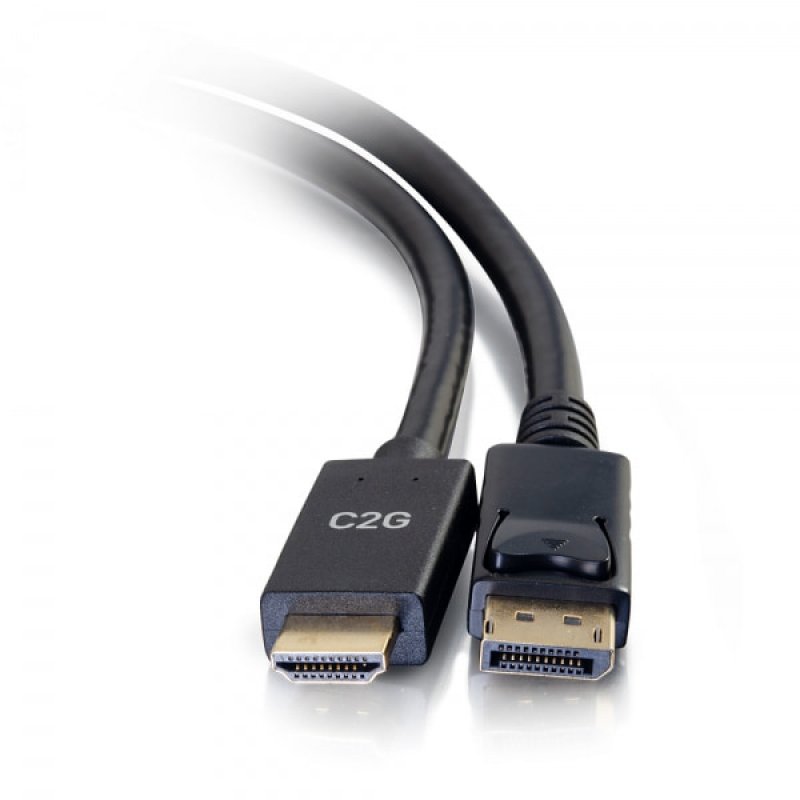 C2G 54433 video cable adapter 1.8 m DisplayPort HDMI Black