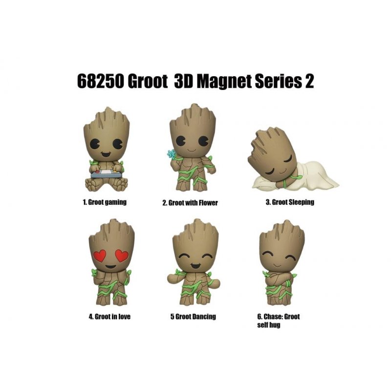 GROOT - Serie 2 - 3D Foam Magnets in blind bags (Display 12 Pcs)