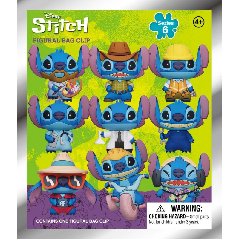 STITCH - Series 6 - 3D Foam Bag Clip (Display 24 Pcs)