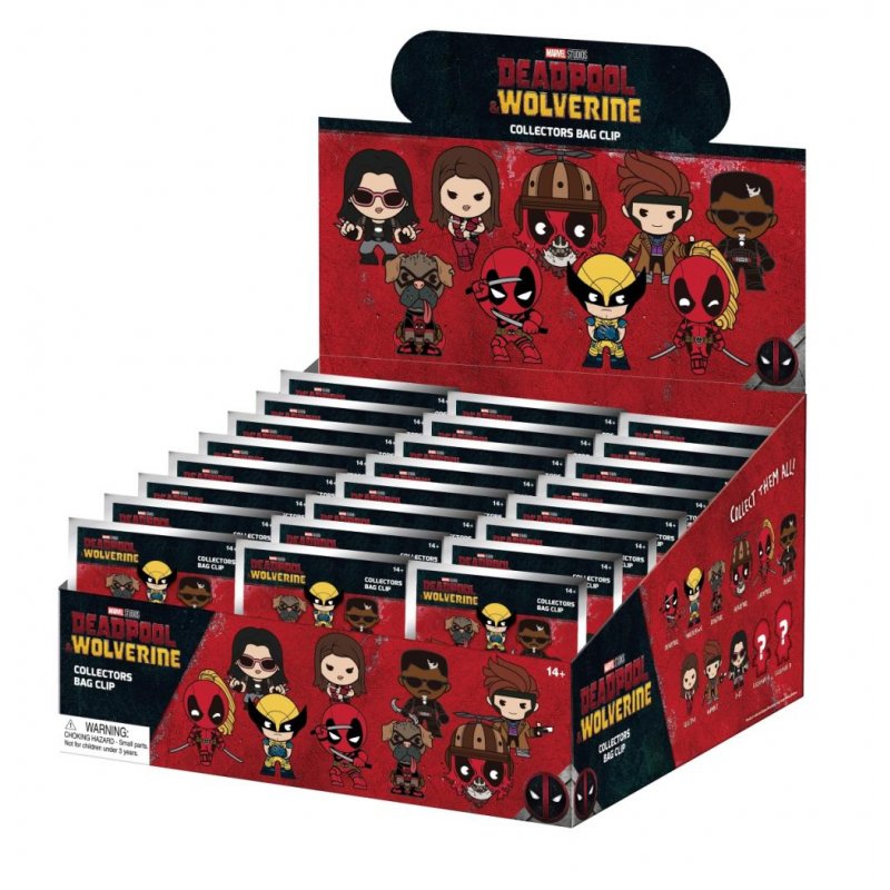DEADPOOL - Series 1 - 3D Foam Bag Clip (Display 24 Pcs)