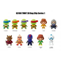 LES TORTUES NINJA - Series 1 - 3D Foam Bag Clip (Display 24 Pcs)