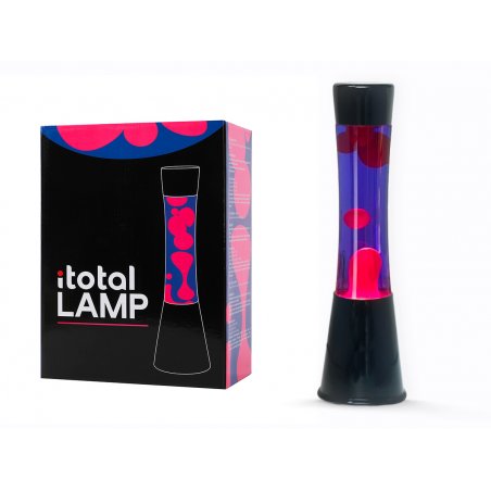 iTotal - Lava Lamp - Black Base, Purple Liquid and Pink Wax - 40 cm (1270430)