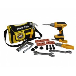 POWER X - Construction Tools 21 pcs w/ Storage Bag and B/O Drill (20358)