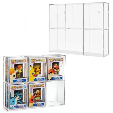 EVORETRO - 6 slots acrylic display case for Funko Pop