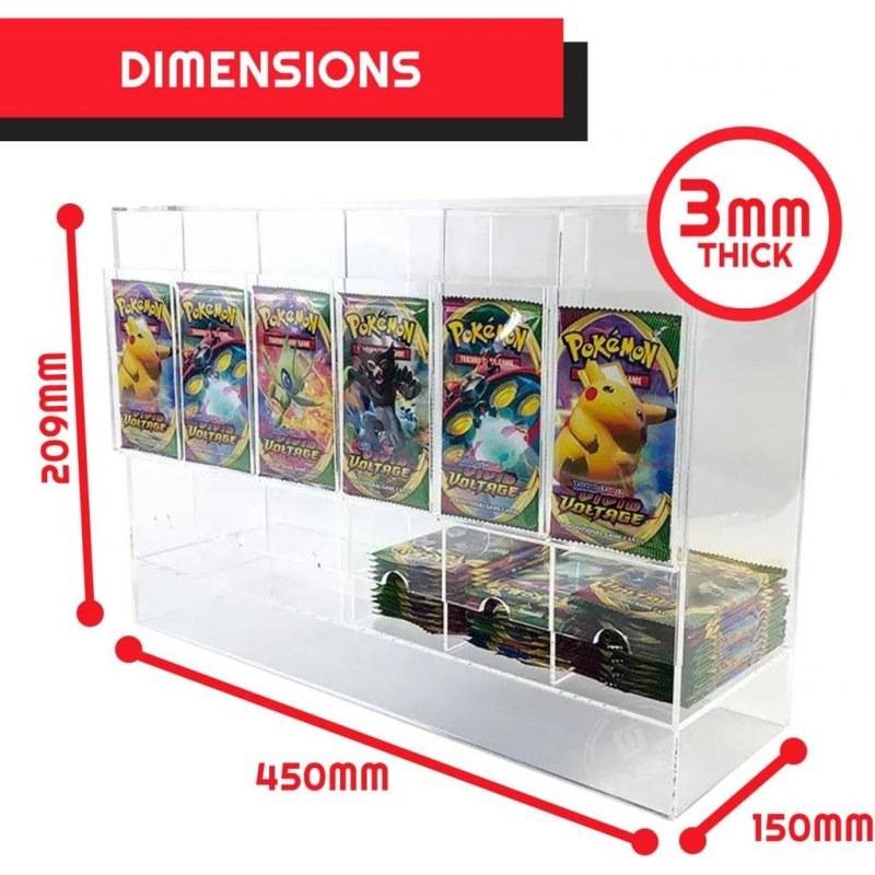 EVORETRO - PREMIUM 6-Slot Acrylic Card Pack Dispenser