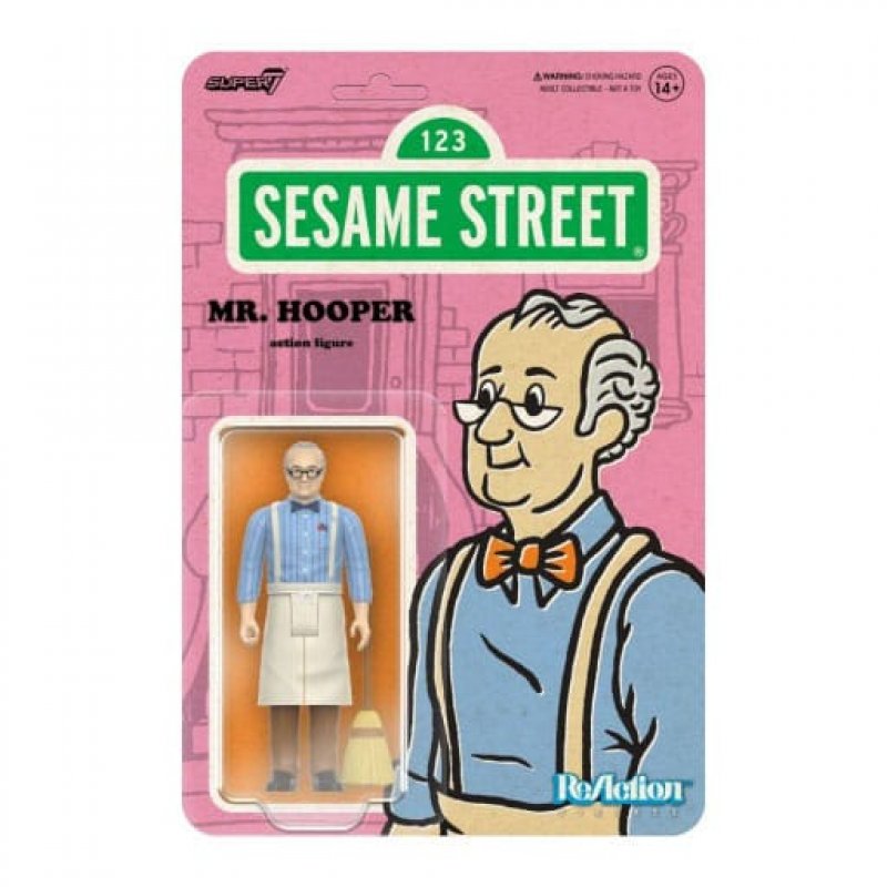 1, Rue Sésame figurine ReAction Wave 03 Mr. Hooper 10 cm