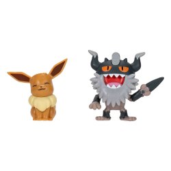 Pokémon pack 2 figurines Battle Figure Set Berserkatt & Évoli 2