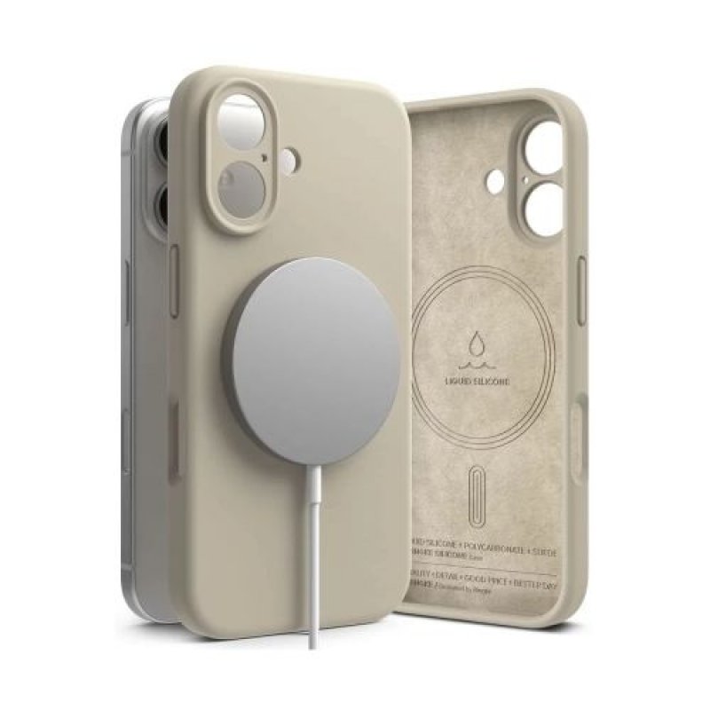 Ringke iPhone 16 Case Silicone Magnetic Stone