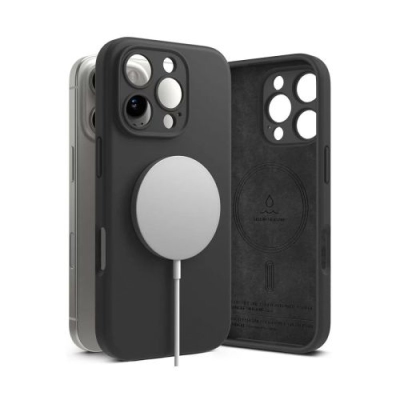 Ringke iPhone 16 Pro Max Case Silicone Magnetic Black