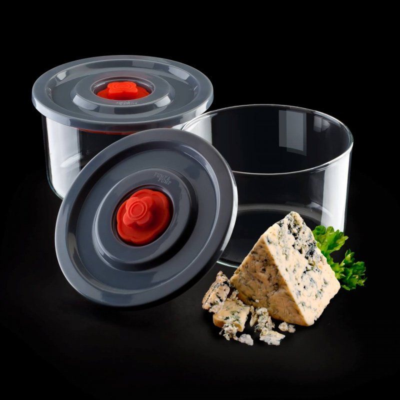 STOCKICX6 - Lot de 3 boites alimentaires - cont 2L, dim 187x128 mm, cont 1L-156x100 mm, cont 0,35L-116x76 mm -verre