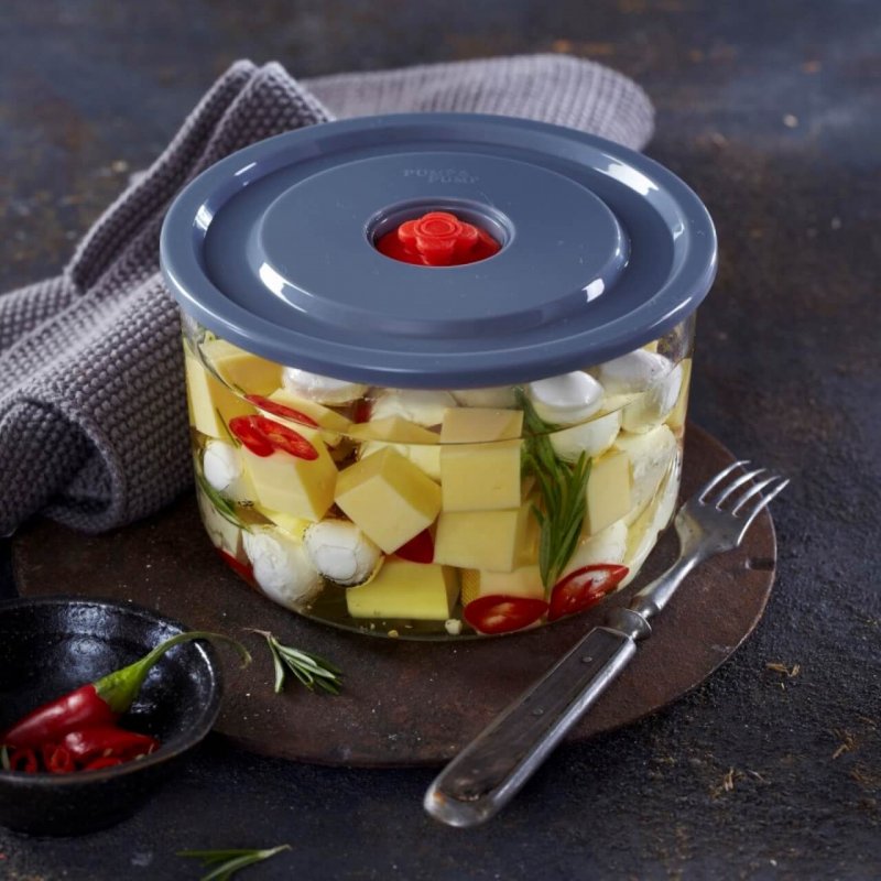 Lot de 3 boites alimentaires - cont 2L, dim 187x128 mm, cont 1L-156x100 mm, cont 0,35L-116x76 mm -verre