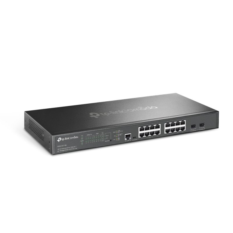 TP-LINK (SG3218XP-M2) Omada 16-Port 2.5G and 2-Port 10GE SFP L2 Managed Switch with 8-Port PoE , Rackmountable