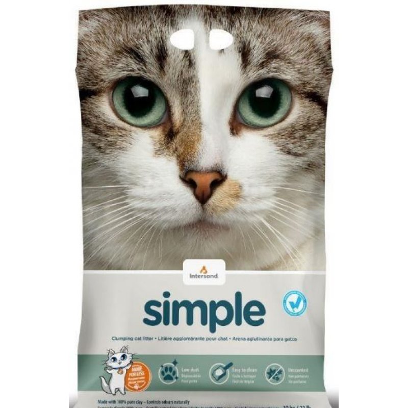 Intersand - simple catlitter 14kg fragance free