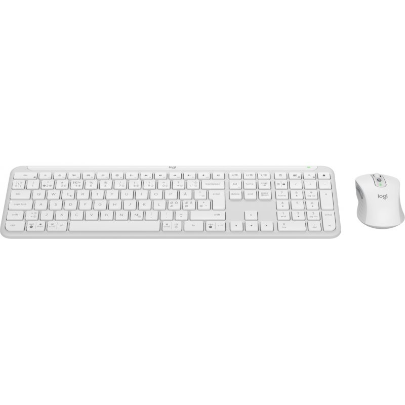 Logitech MK950 Signature Slim clavier Souris incluse Bureau RF sans fil Bluetooth QWERTY Danois, Finlandais,