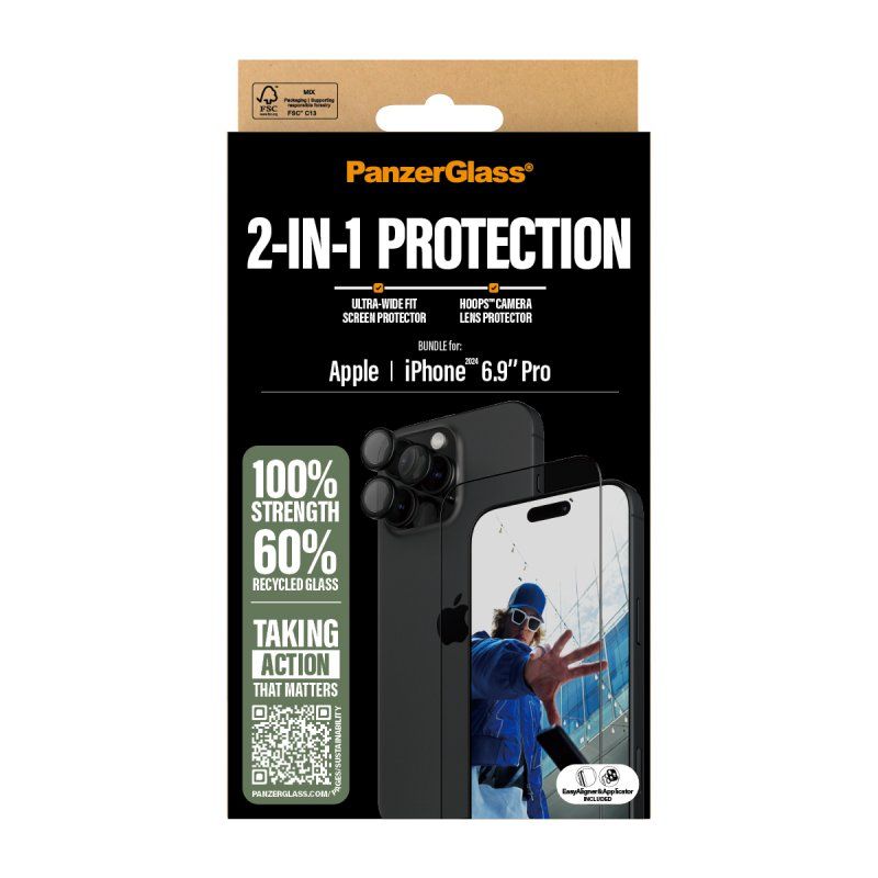 PanzerGlass 2-in-1 Bundle iPhone 16 Pro Max