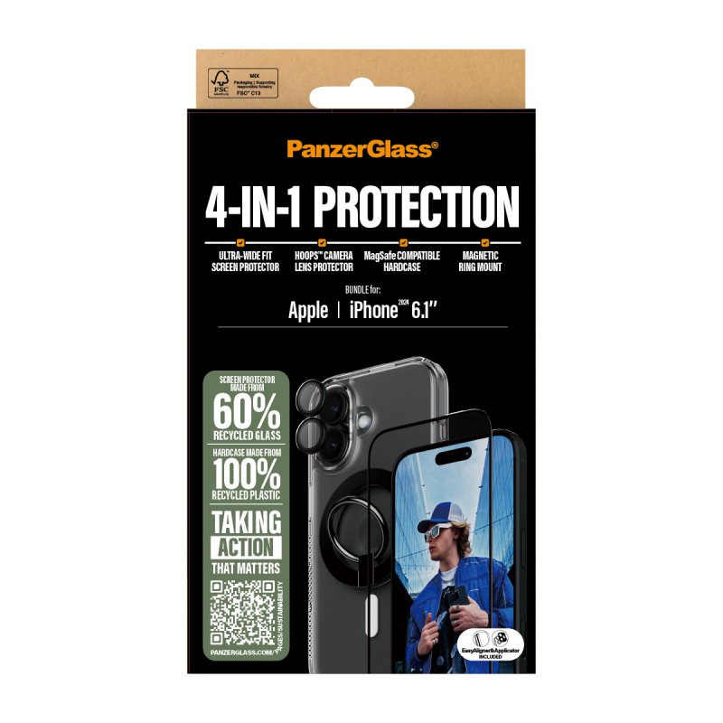 PanzerGlass- iPhone 16 6.1'' 4-in-1 Protection Bundle