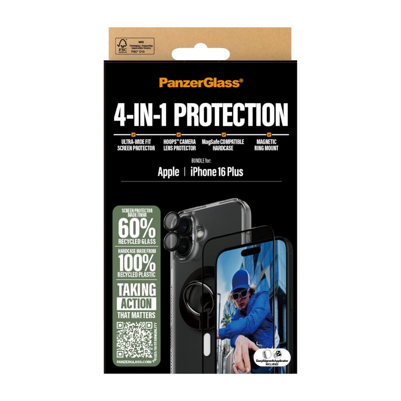 PanzerGlass - iPhone 16 Plus 6.7'' 4-in-1 Protection Bundle