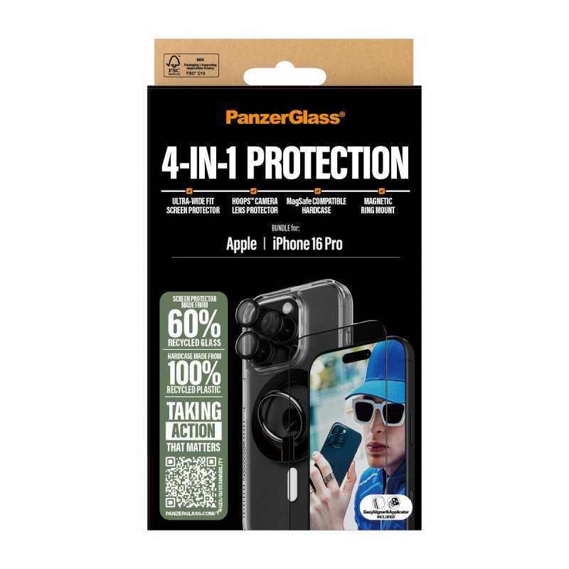 PanzerGlass 4-in-1 Protection Bundle iPhone 16 Pro