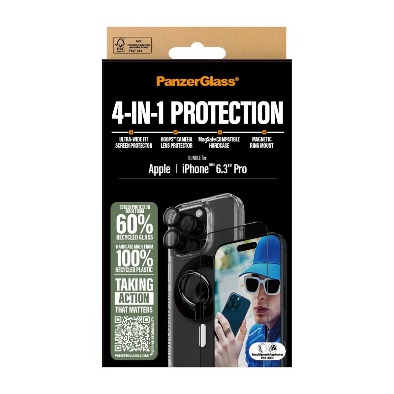 PanzerGlass 4-in-1 Protection Bundle iPhone 16 Pro