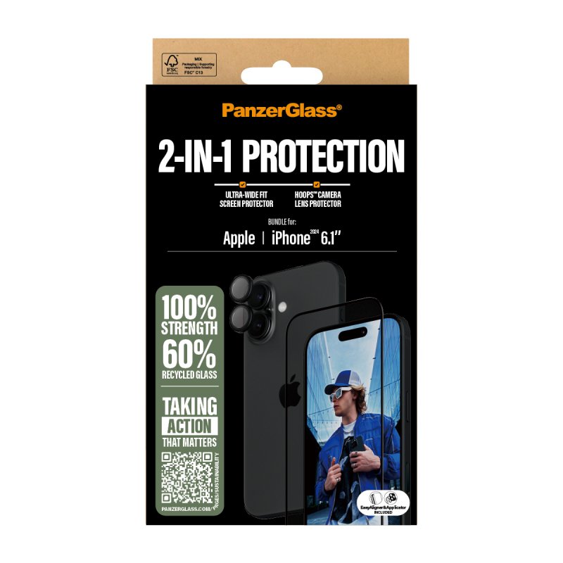 PanzerGlass 2-in-1 Bundle iPhone 16