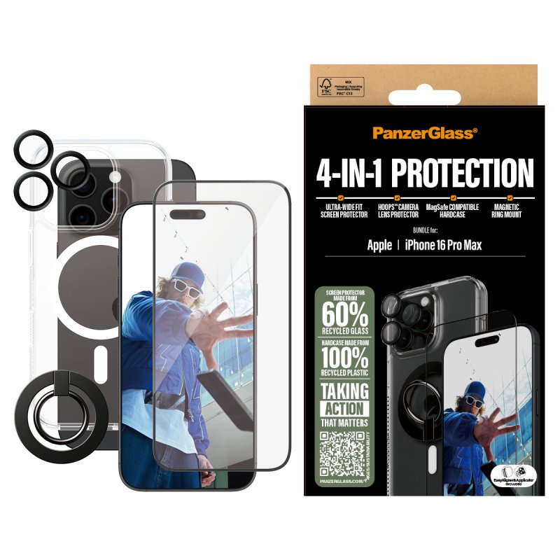 PanzerGlass 4-in-1 Protection Bundle iPhone 16 Pro Max