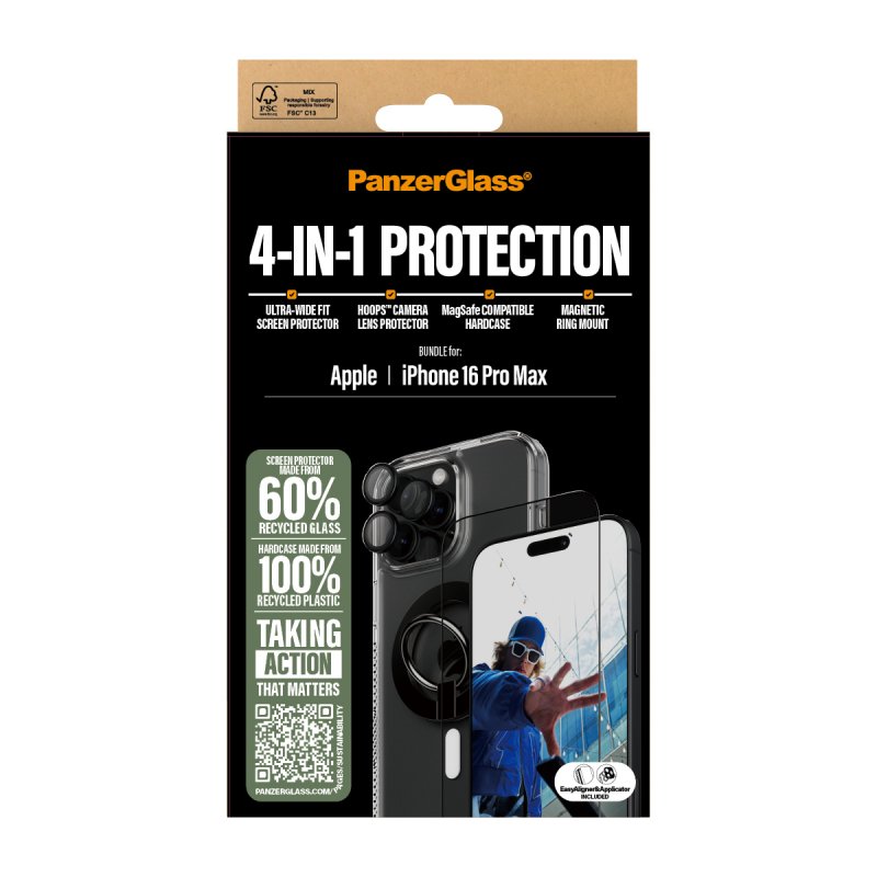 PanzerGlass - iPhone 16 Pro Max 6.9'' 4-in-1 Protection Bundle