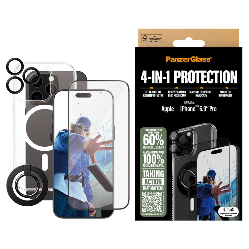 PanzerGlass PG 4-in-1 Bundle iPhone 16P 6.9Inch