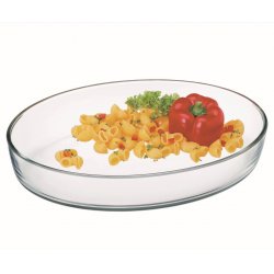 Plat à four ovale, contenance 2,2L, dimensions 300 x 210 x 62 mm - verre borosilicate -très haute résistance 7127
