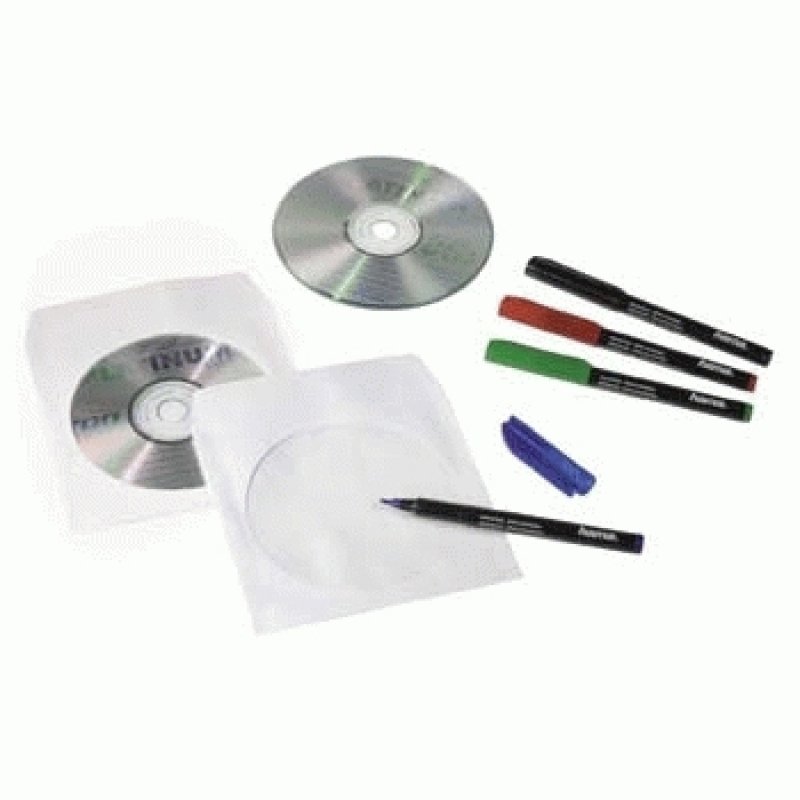 Hama CD Paper Sleeves, white, 100 pcs/Pack 1 discs
