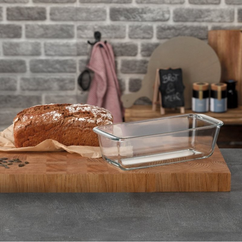 Moule à cake en verre - contenance 1,50 l, dimensions 285 x 119 x 76 mm - verre borosilicate -très haute résistance