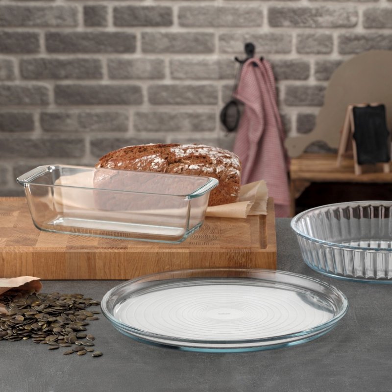 Moule à cake en verre - contenance 1,50 l, dimensions 285 x 119 x 76 mm - verre borosilicate -très haute résistance