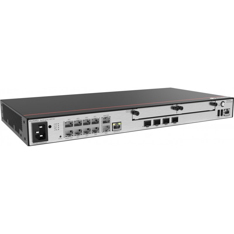 Huawei NetEngine AR730 | Router | 2x GE Combo WAN, 1x SFP , 8x GE LAN, 1x GE Combo LAN, 2x USB 2.0, 2x SIC