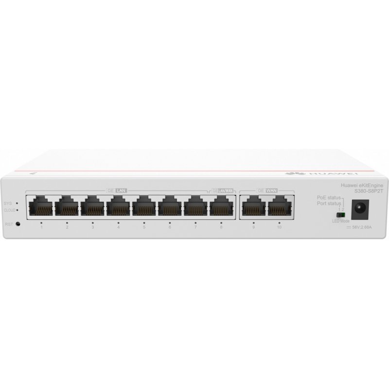 Huawei S380-S8P2T | Router | 2x GE WAN, 8x GE LAN, PoE , 124W