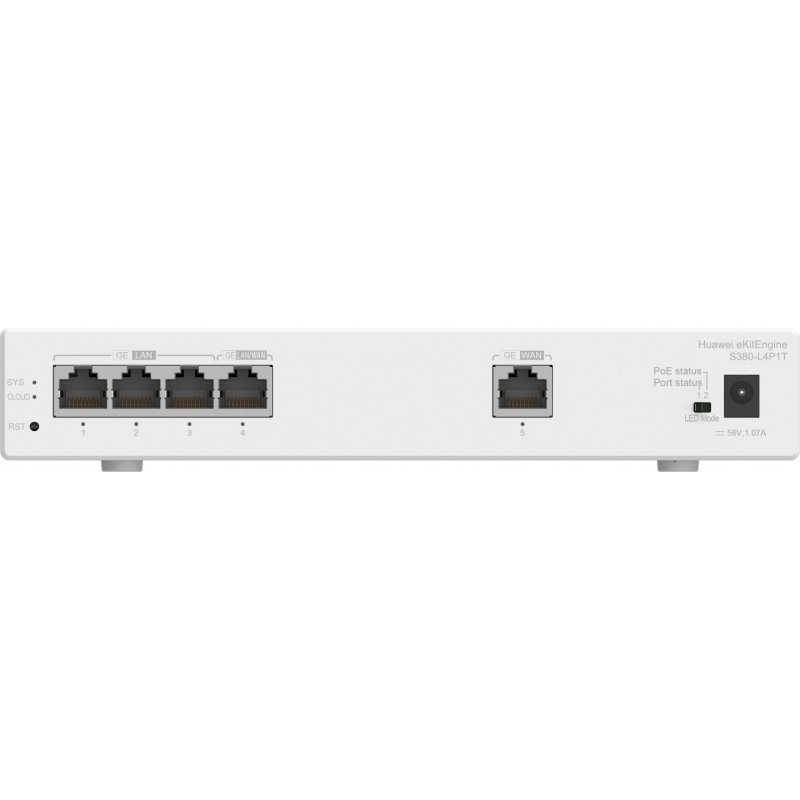Huawei S380-L4P1T Gigabit Ethernet (10/100/1000) Connexion Ethernet, supportant l'alimentation via ce port (PoE) Gris