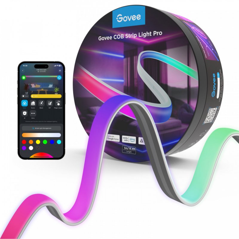 Govee H61E5 COB Strip Lights Pro 3m | LED strip | Wi-Fi, Bluetooth, RGBICW