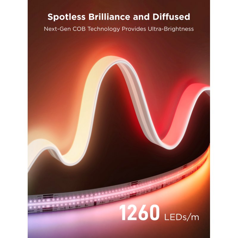 Govee H61E5 COB Strip Lights Pro 3m | LED strip | Wi-Fi, Bluetooth, RGBICW