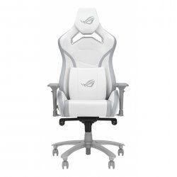 ROG Chariot X Core Gaming-Stuhl (weiß/grau, Rennwagen-Stil)