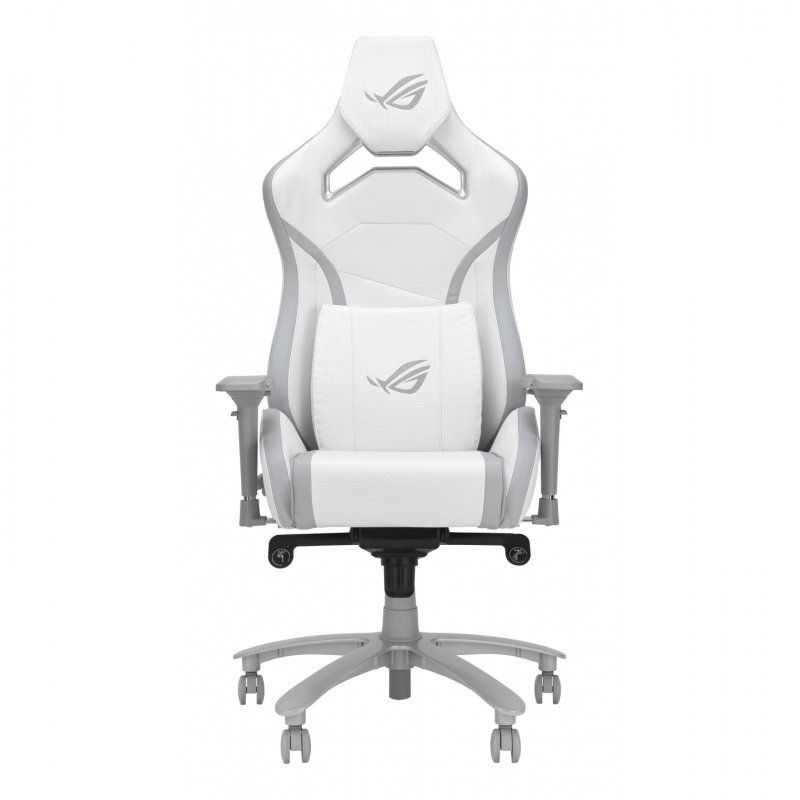ROG Chariot X Core Gaming-Stuhl (weiß/grau, Rennwagen-Stil)