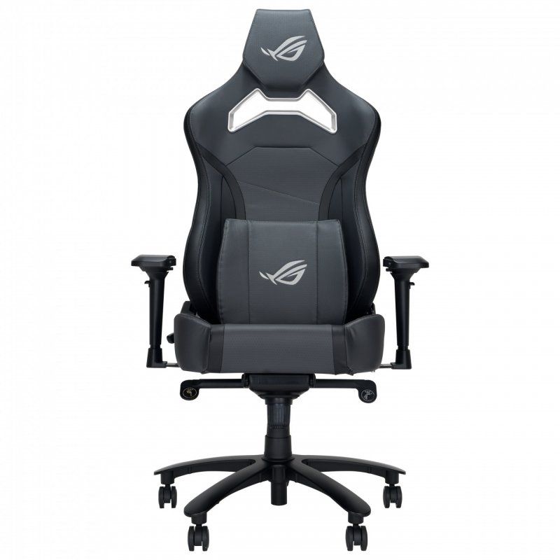 ROG Chariot X Core Gaming-Stuhl (grau/schwarz, Rennwagen-Stil)