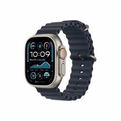 Apple Watch Ultra 2 LTE 49mm Titanium Balck Case with Navy Ocean Band EU MX4D3