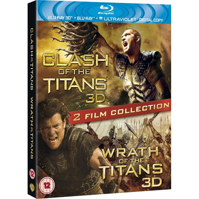 Clash Of The Titans (2010) 3D 2D / Wrath Of The Titans 3D 2D Blu-Ray