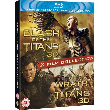 Clash Of The Titans (2010) 3D 2D / Wrath Of The Titans 3D 2D Blu-Ray
