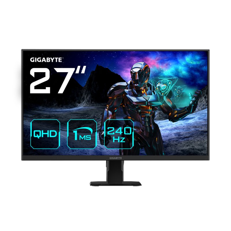 GIGABYTE Moniteur de jeu GS27Q X 27" QHD - 2560 x 1440, 240Hz, 1ms, 250 cd/m², FreeSync Premium Pro, prêt pour HDR,