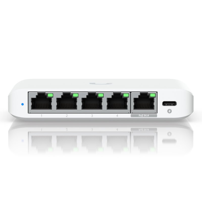Ubiquiti Flex Mini 2.5G Managed Switch 4x 2.5G Ethernet, 1x 2.5GbE PoE (zur Stromversorgung)