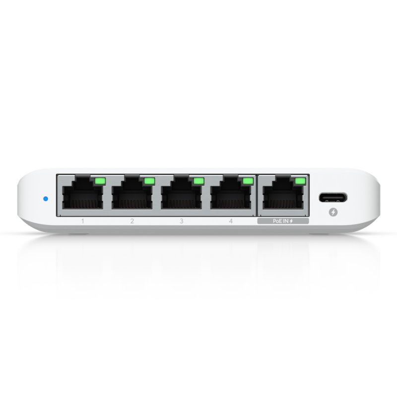 Ubiquiti Flex Mini 2.5G Managed Switch 4x 2.5G Ethernet, 1x 2.5GbE PoE (zur Stromversorgung)