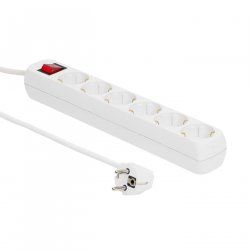 Microconnect MC-GRU00615WS power extension 1.5 m 6 AC outlet(s) Indoor White