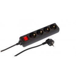 Microconnect MC-GRU00415BS power extension 1.5 m 4 AC outlet(s) Indoor Black