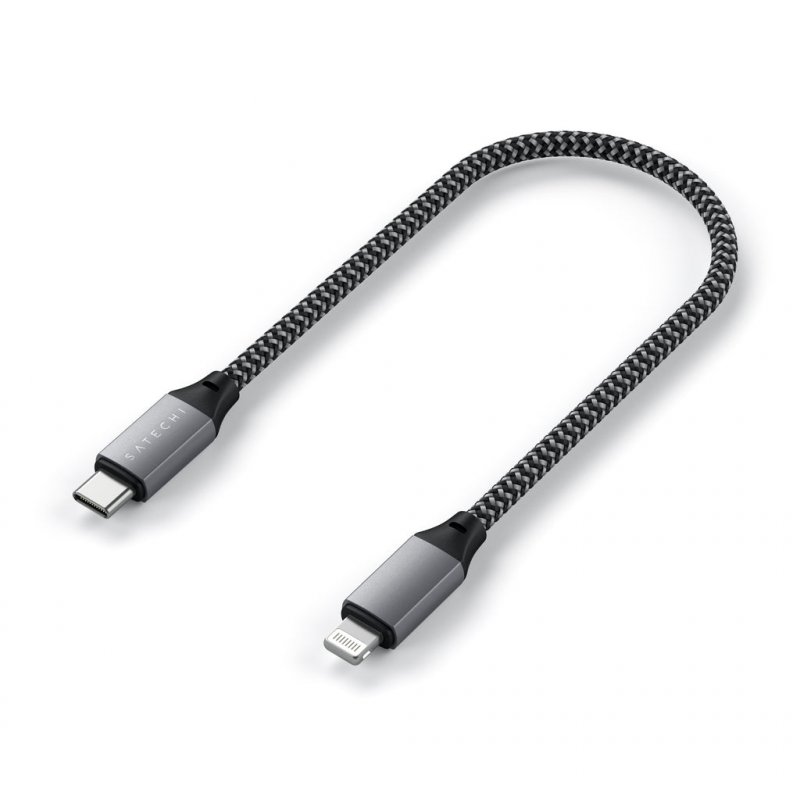 Satechi ST-TCL10M câble USB 0,25 m USB C USB C/Lightning Noir, Gris