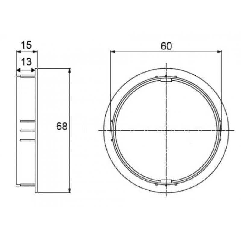 Desk Grommet Ø60mm Aluminum