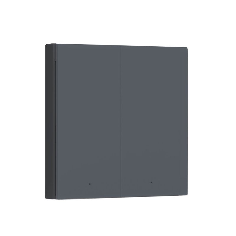 Aqara Smart Wall Switch H1 Gray | Wall Switch | Dual, with neutral wire, Zigbee 3.0, EU, WS-EUK01-G